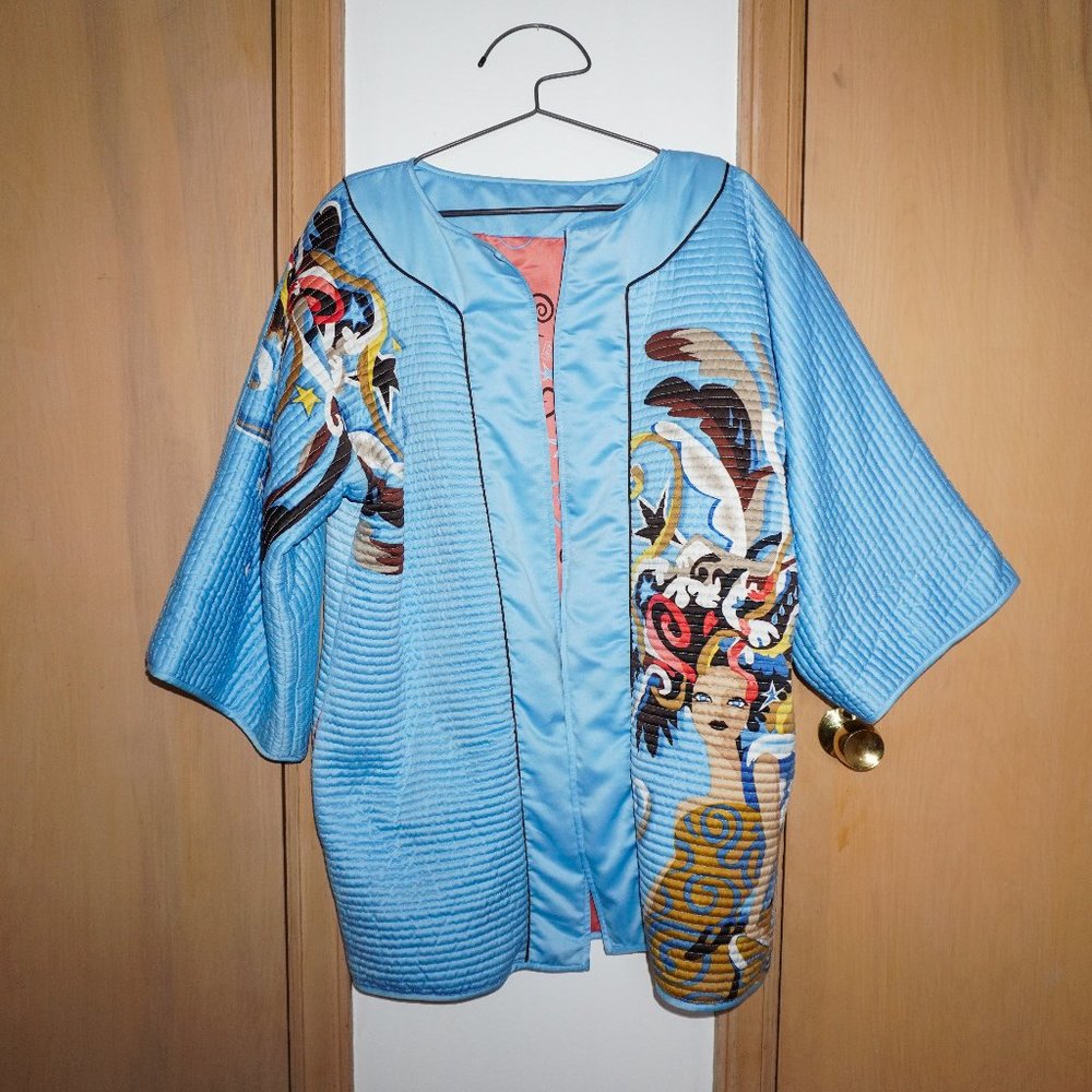 Reversible Very Vollbrach Designer Quilted Kimono